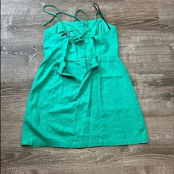 Forever 21 Flax linen Blend button front dress size large - Picture 5 of 6